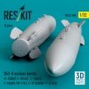RESKIT RS32-0588 B43-0 nuclear bombs (2 pcs) (F-100D/F, F-101A/C, F-104A/C, F-105D/F, FB-111A, F-111A/D/E/F, F-4C/D/E) (3D Printed) (1/32)